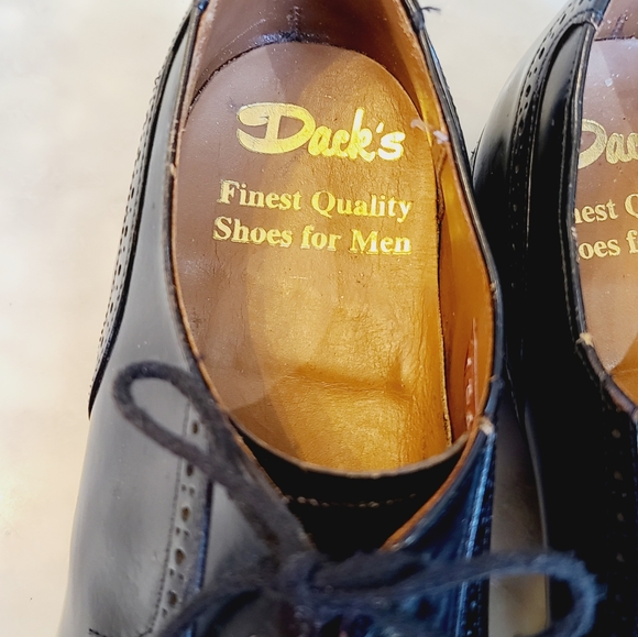 Vintage Men's Dack's Leather Dress Shoes sz 8.5 - Picture 3 of 6